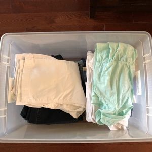 16 pieces of maternity wear sizes sm - med.